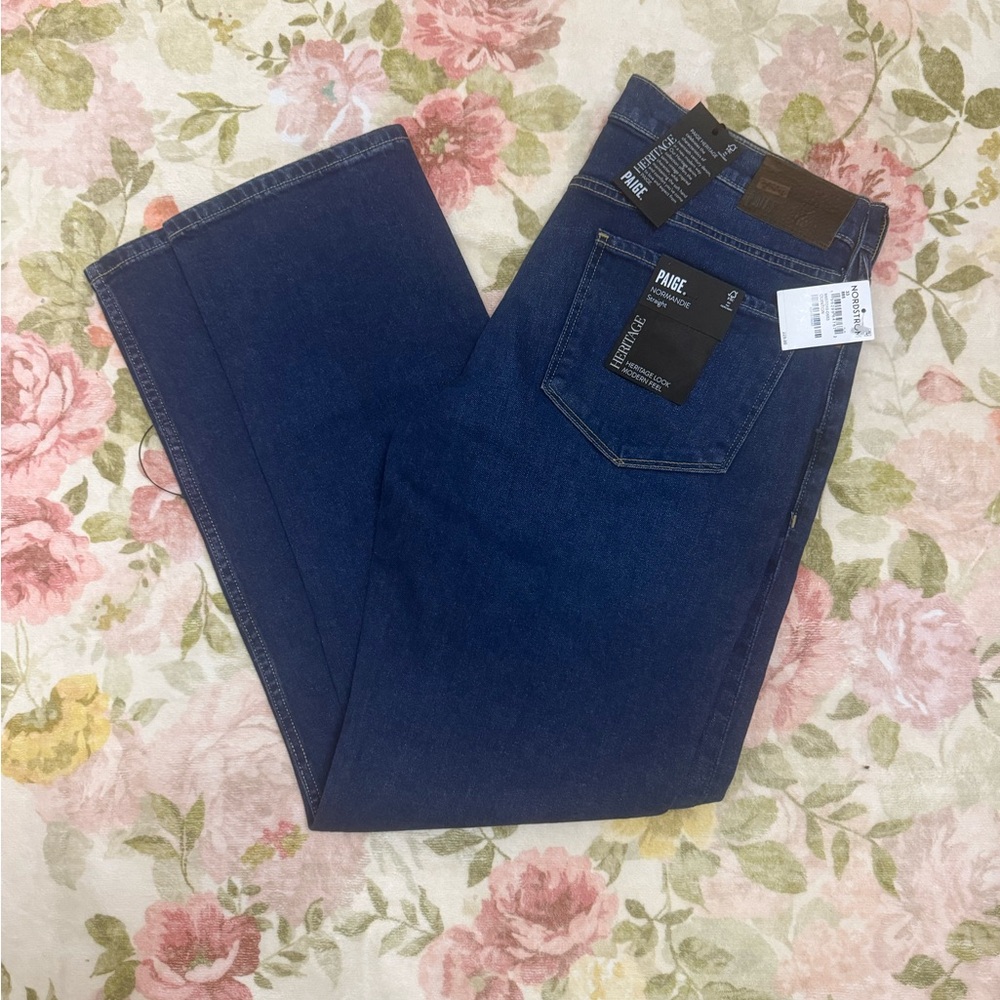 PAIGE men’s Heritage Normandie Straight Jean NWT
